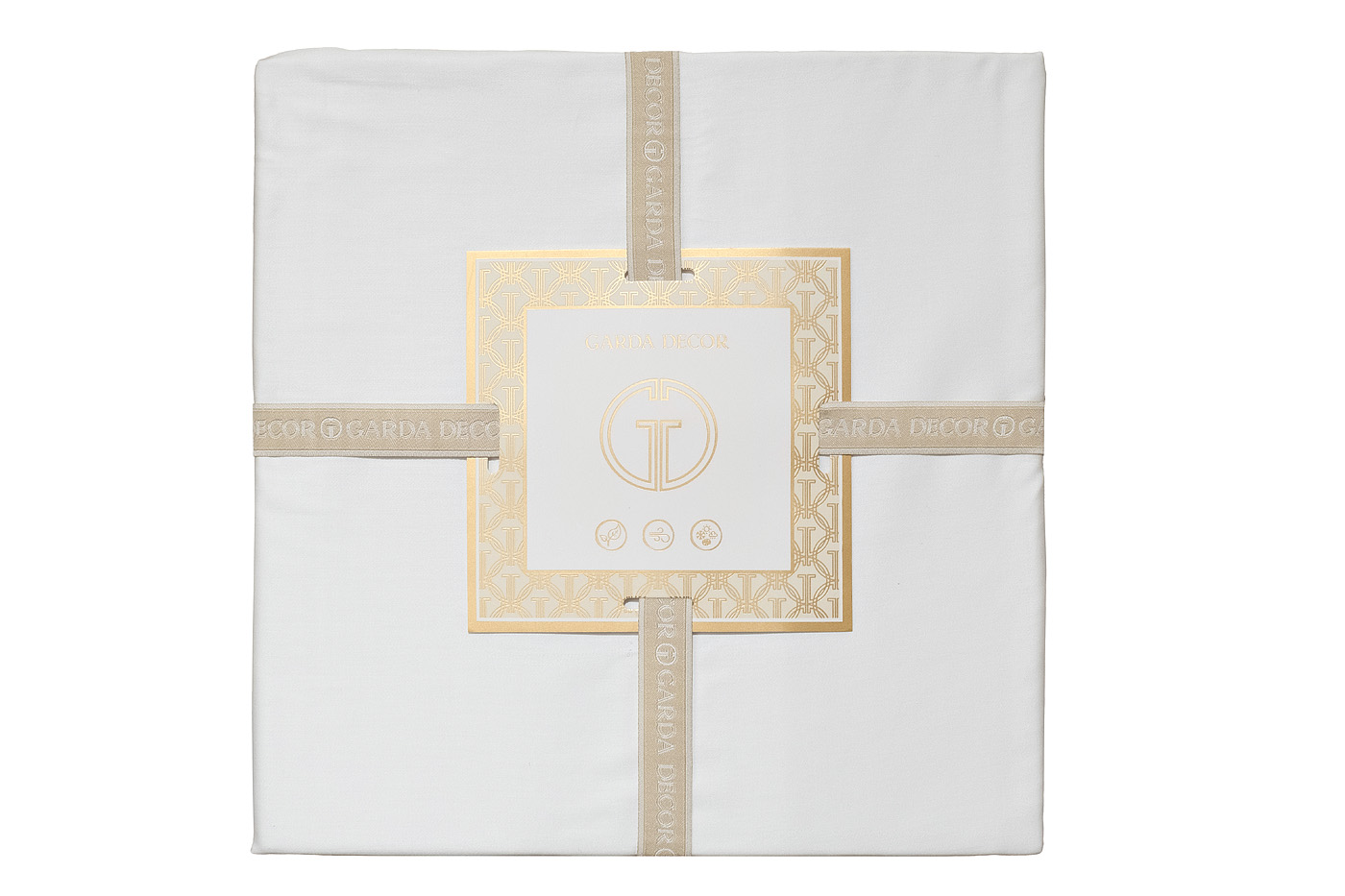 Простыня сатиновая белая Garda Decor 130HB-00025