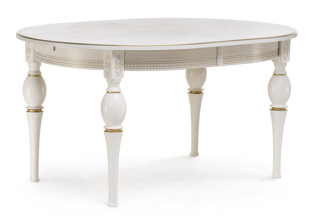 Стол деревянный Woodville Авилла молочный / золото 483902