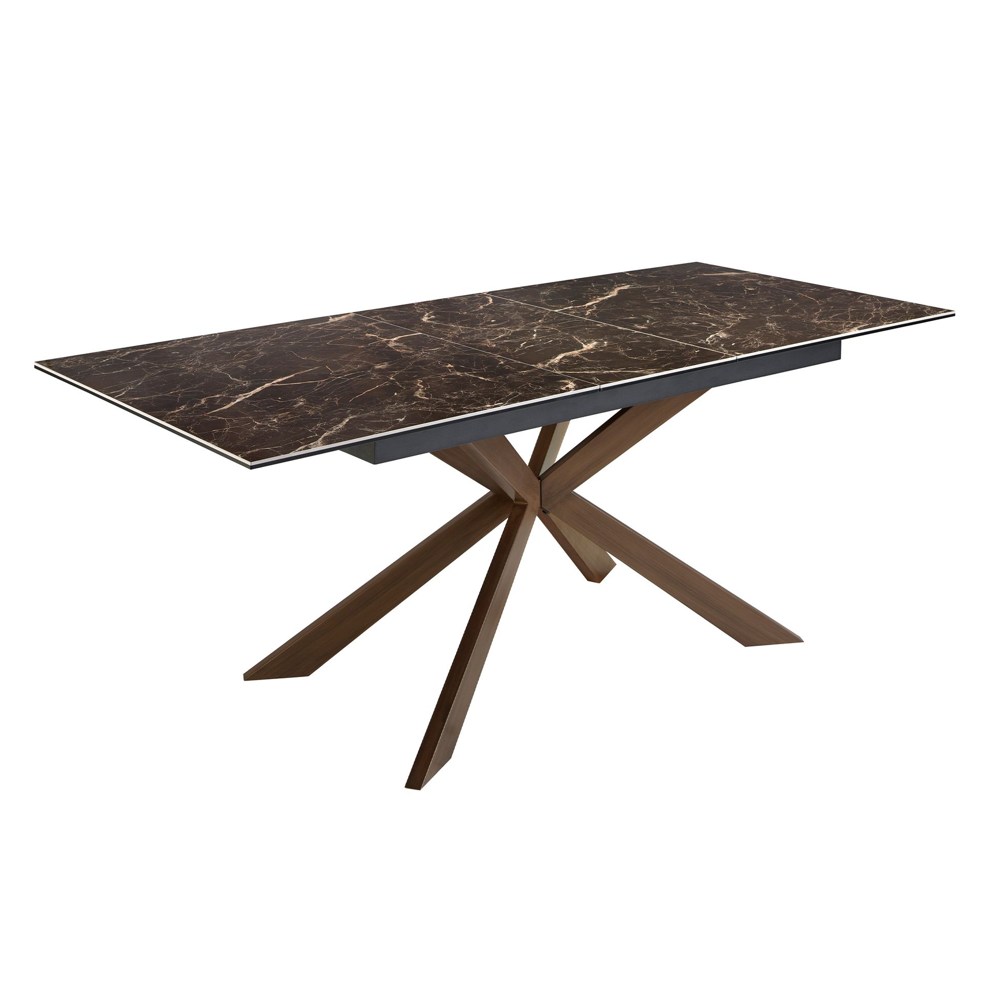 Обеденный стол 1121/MC19144DT из керамики и стали с отделкой под орех Angel Cerda