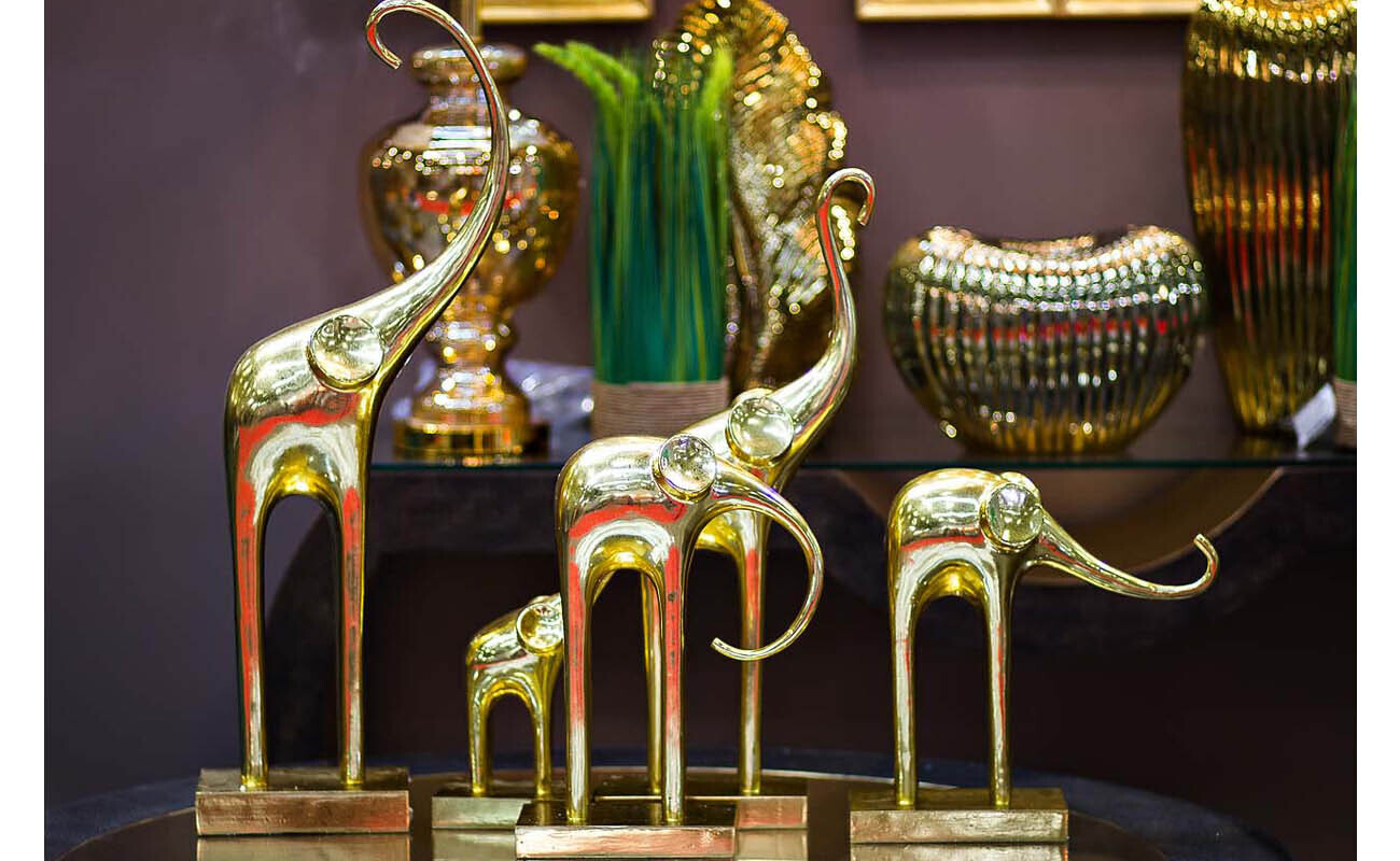 Статуэтка "Слон" Garda Decor C1289 (золотой)