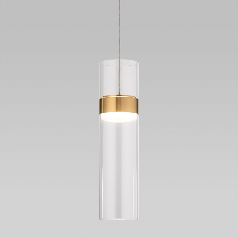 Подвесной светильник Eurosvet 50244/1 LED латунь/прозрачный