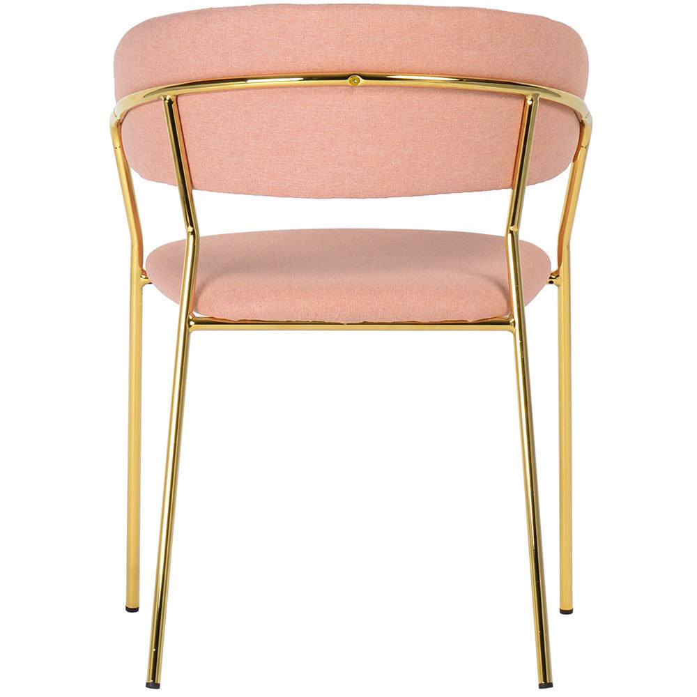 Стул Turin светло-розовая рогожка с золотыми ножками Bradex Home FR 0322