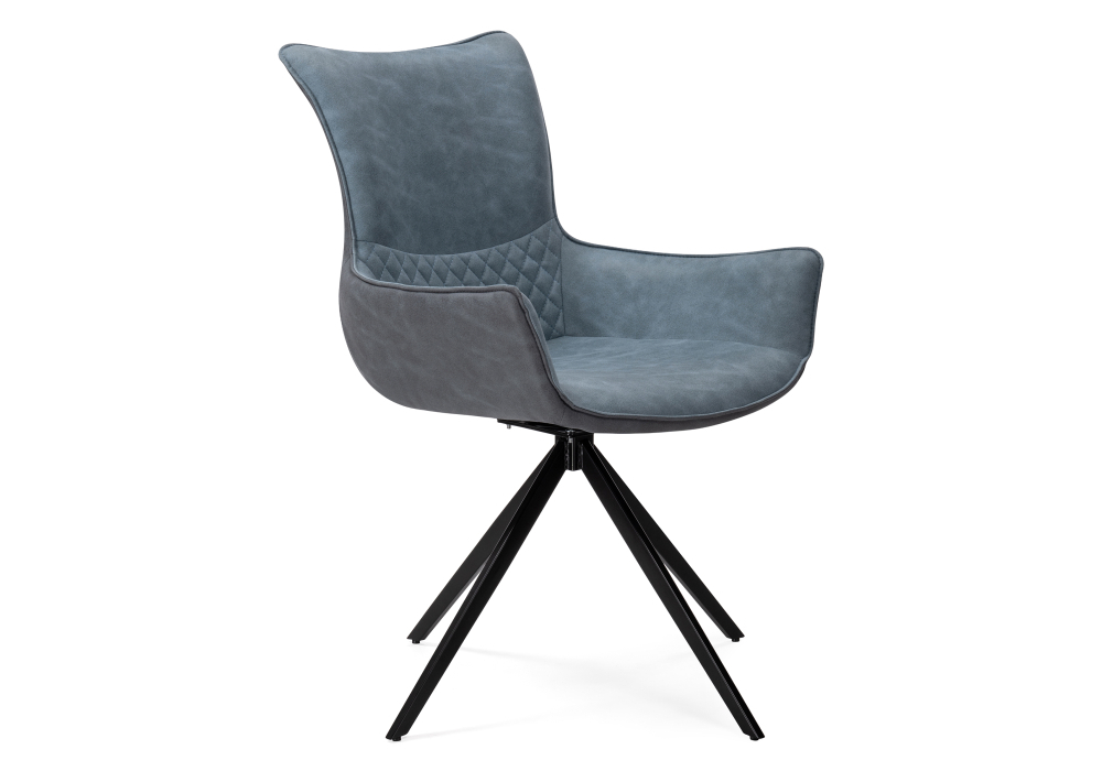 Стул Woodville Донаель крутящийся ткань kiprus 11/12 / черный глянец 528499