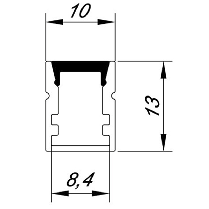 Накладной алюминиевый профиль Donolux DL18510