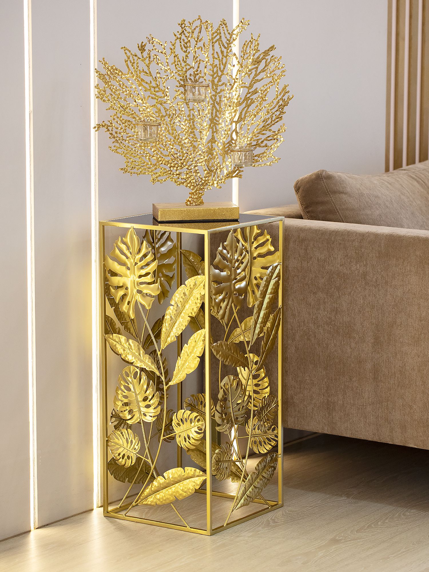 Подсвечник настольный на свечи Glasar 57-089