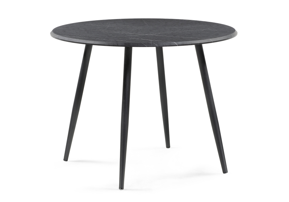 Стол деревянный Woodville Абилин 100 мрамор черный / черный матовый 507222