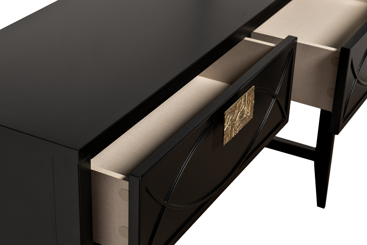 Консоль черная с ящиками Garda Decor 151SV-00003