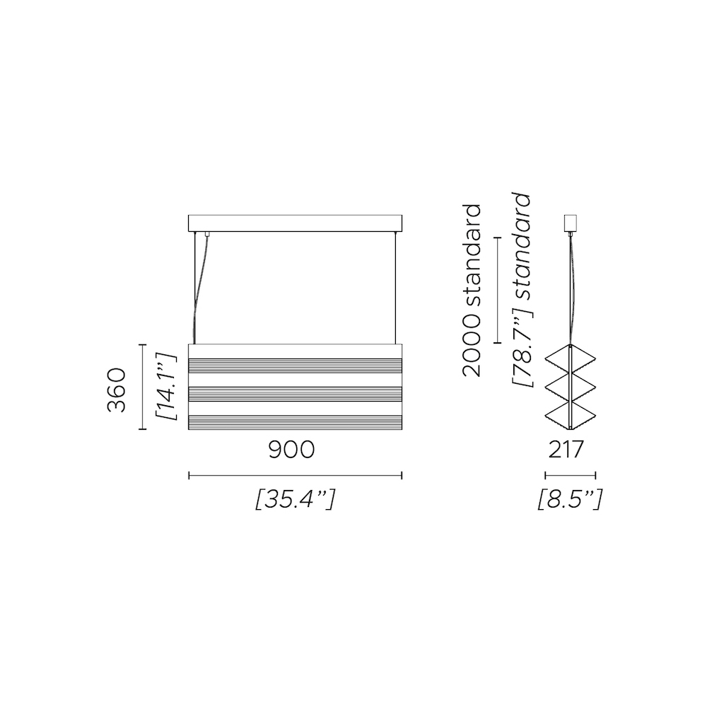 Подвесной светильник Contardi Stick Trio golden nickel ACAM.004528