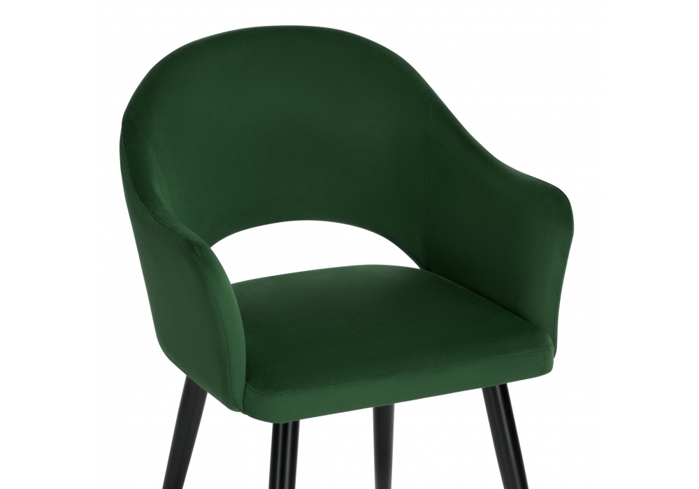 Стул Woodville Апри NEO confetti deep forest темно-зеленый / черный глянец 464181