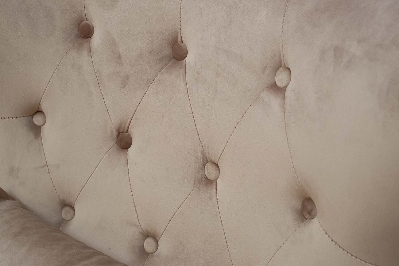 Кресло велюровое бежевое (с подушкой) Garda Decor 24YJ-7004-06413/1