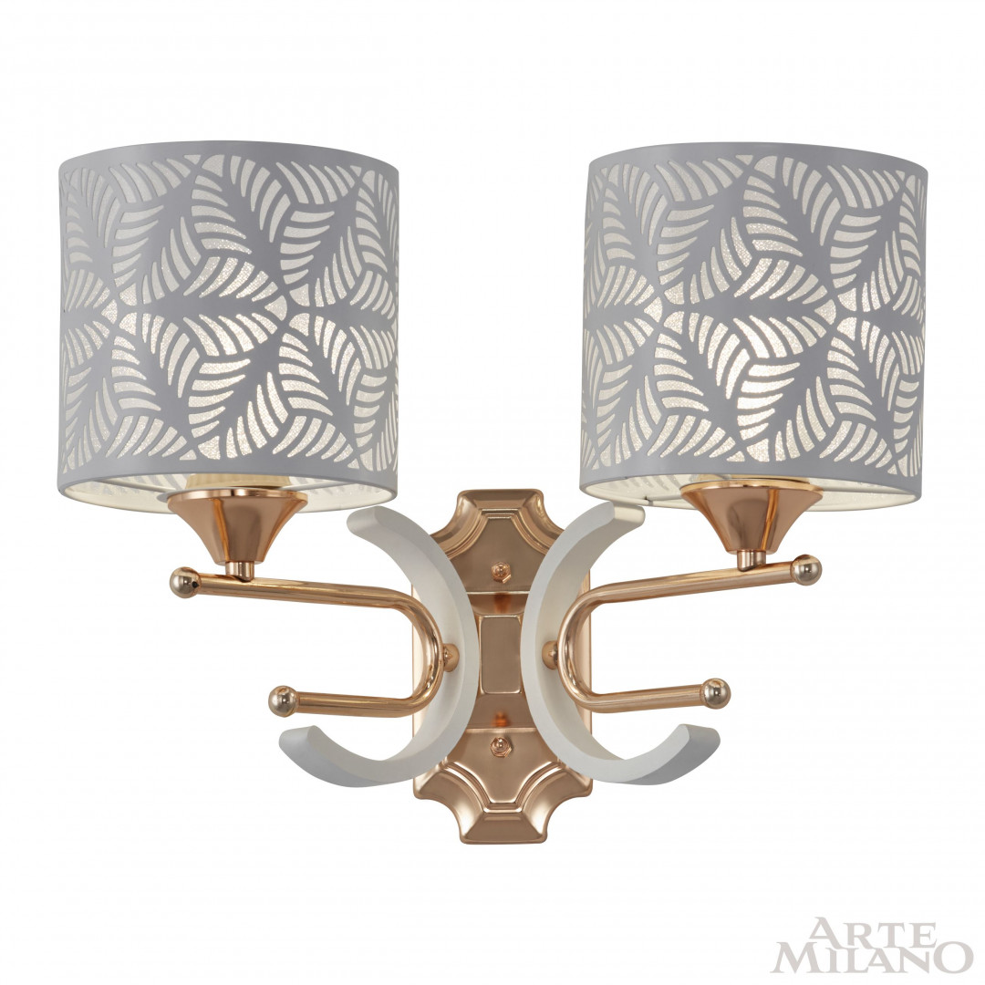 Бра с плафонами 302097/2W Wh/Gd Arte Milano