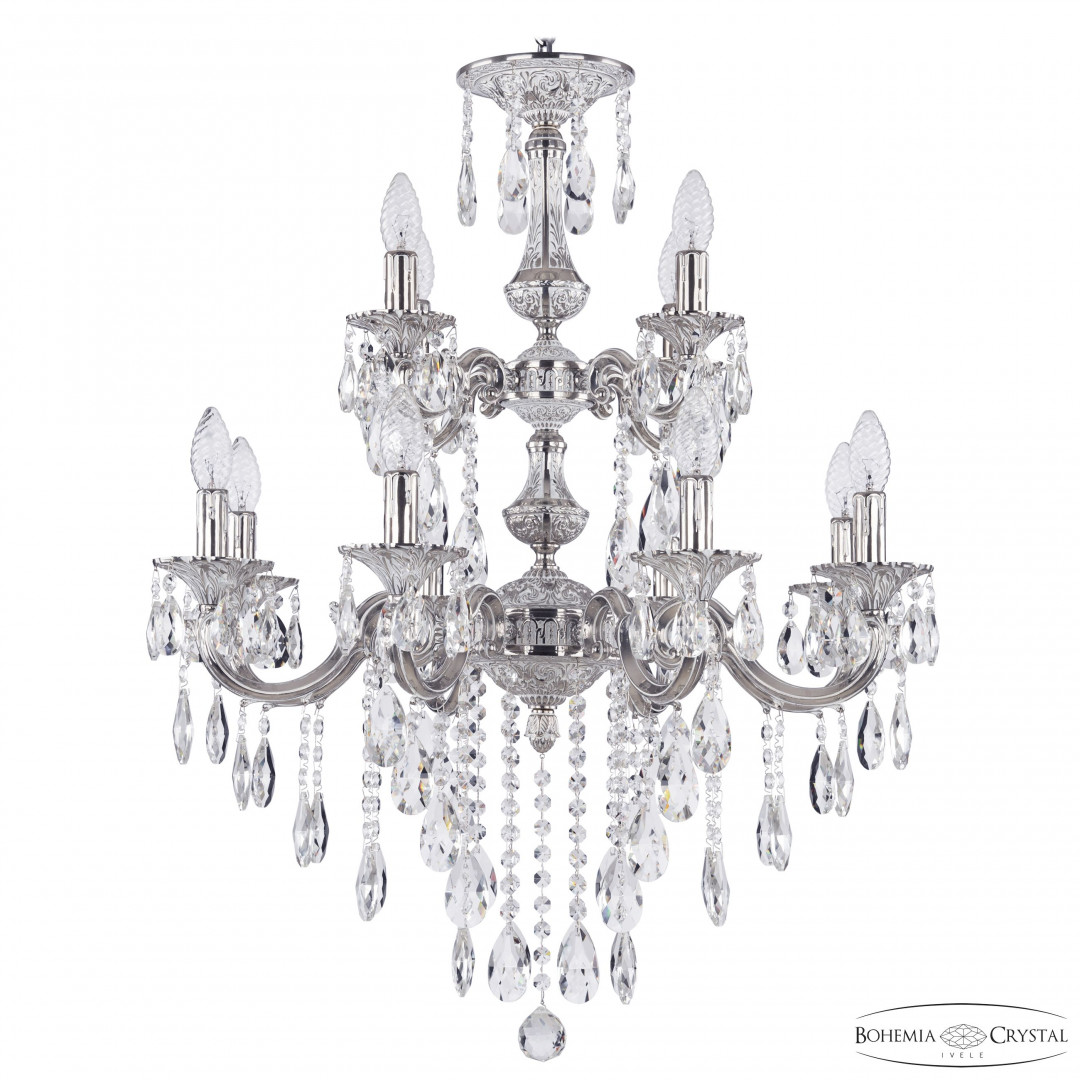 Люстра бронзовая с хрусталём 72101/8+4/210/2d B NW