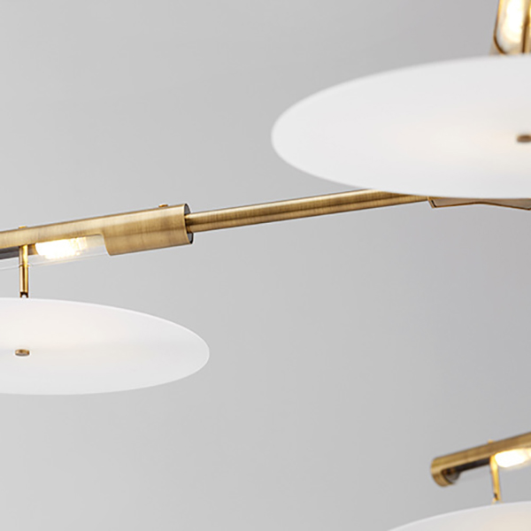 Люстра White Disc 9 ламп by ImperiumLoft