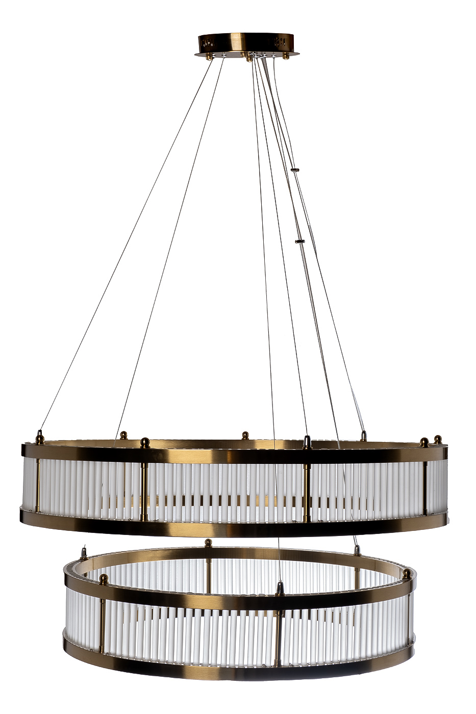 Люстра круглая стекло прозрачное/бронза Garda Decor K2KM12853