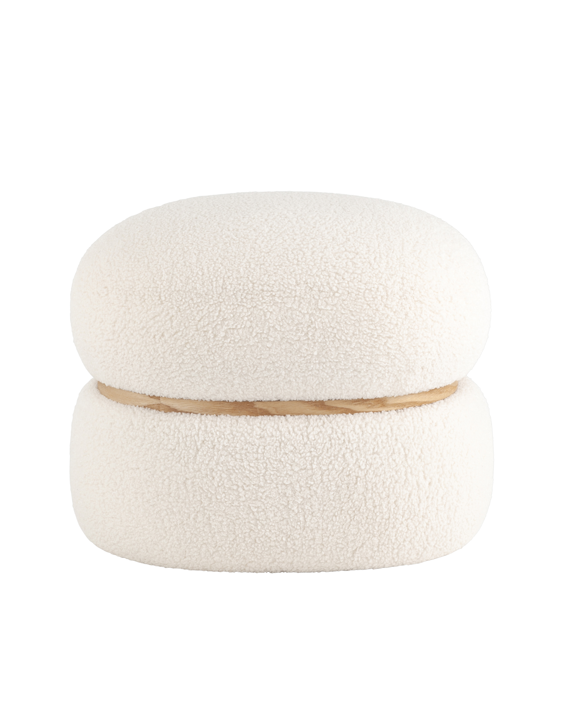 Пуф Полли L тедди белый Stool Group