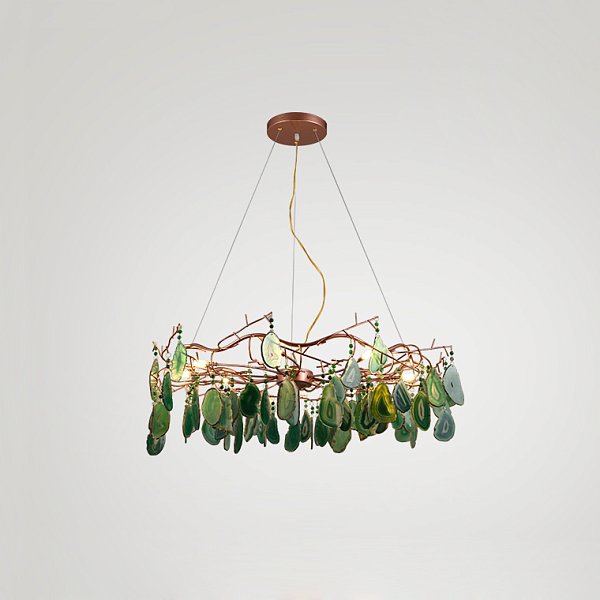 Подвесная люстра AGATE 9 D85 Green by ImperiumLoft