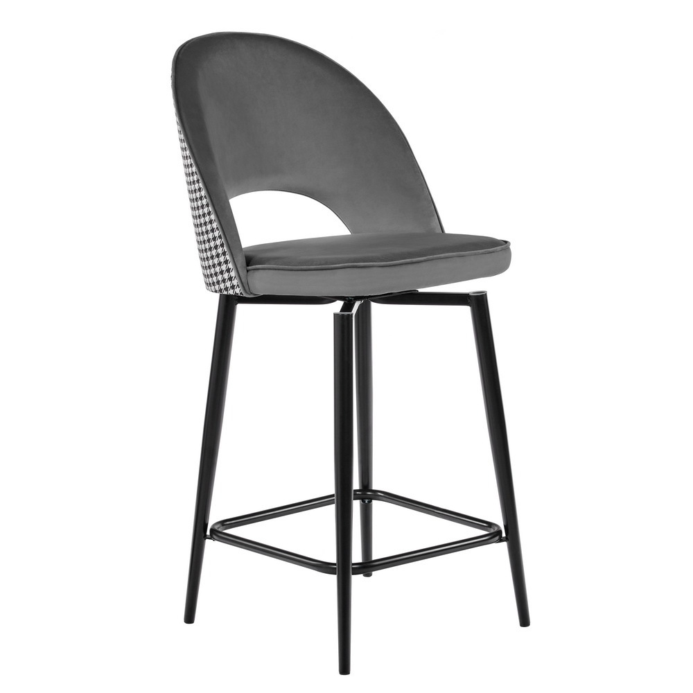 Стул полубарный Leo в комбинаторе с жаккардом, материал и цвет под заказ Bradex Home RF 0396