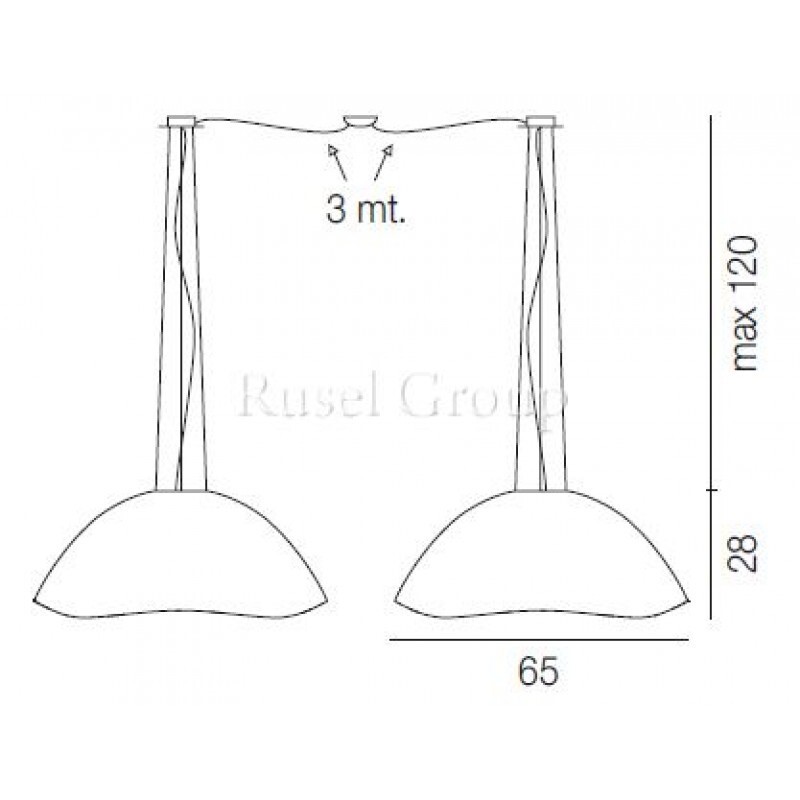 Подвесной светильник Vistosi NINFEA SP G D2