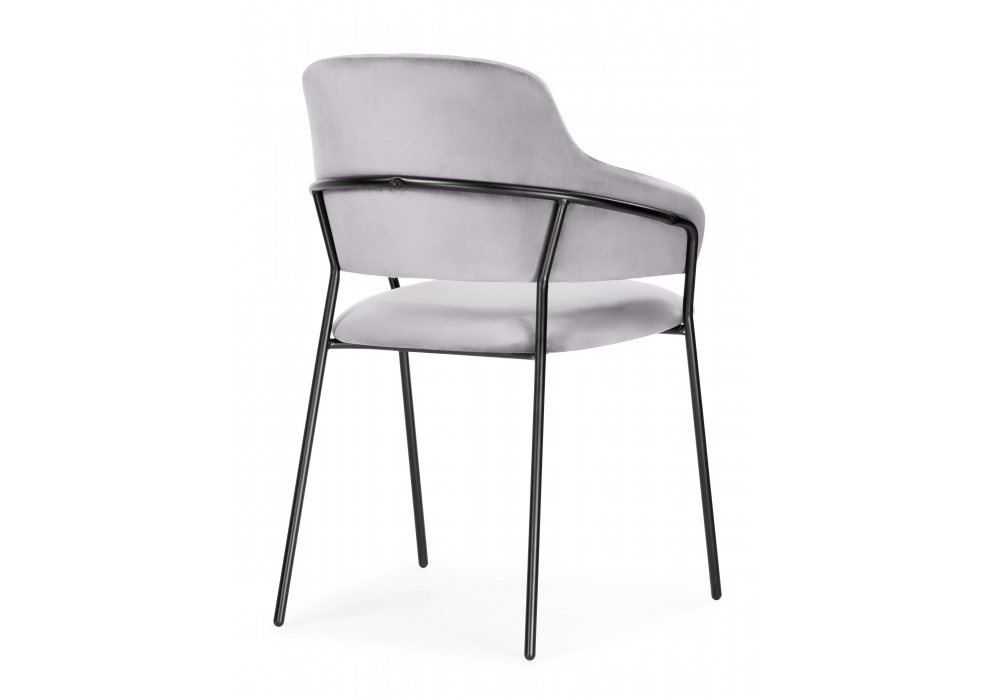 Стул Woodville Инклес серый / черный глянец 483855