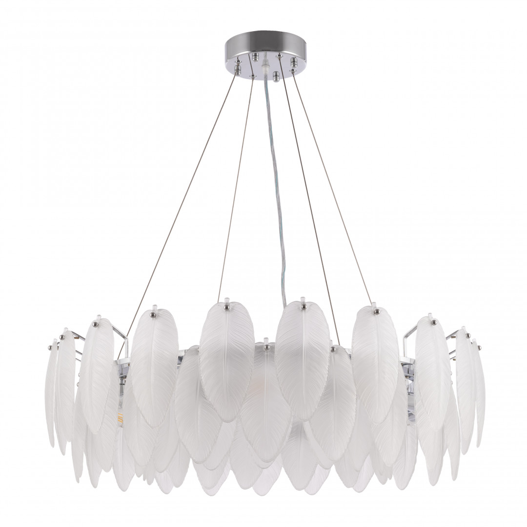 Люстра с плафоном в виде перьев 4653.D750.H240.E14.12 Ni Arte Milano