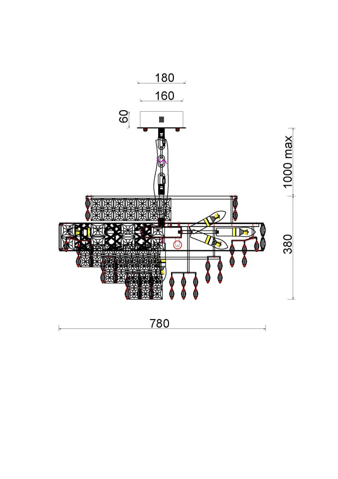 Люстра подвесная Fluorite FL1059-21P