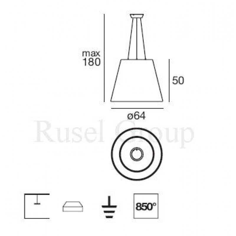 Подвесной светильник Linea Light Vulcanino LED 10335