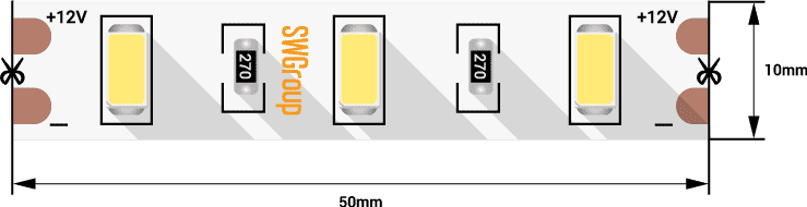 Лента светодиодная SWG SWG660-12-12-WW-M