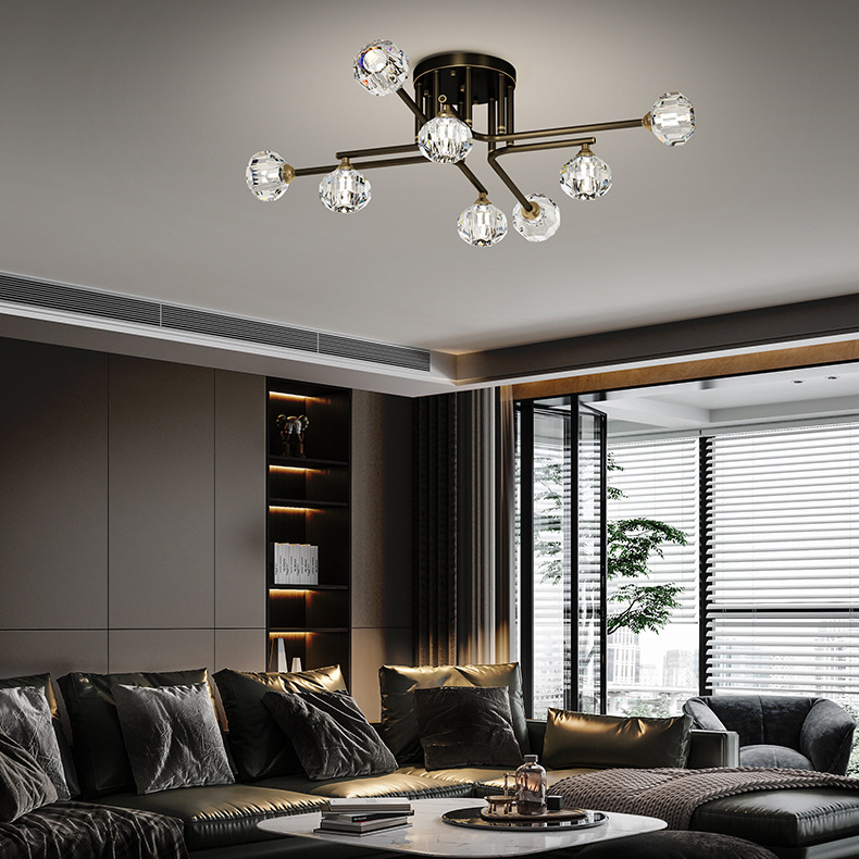 Потолочная люстра RH CH L8 Brass by ImperiumLoft