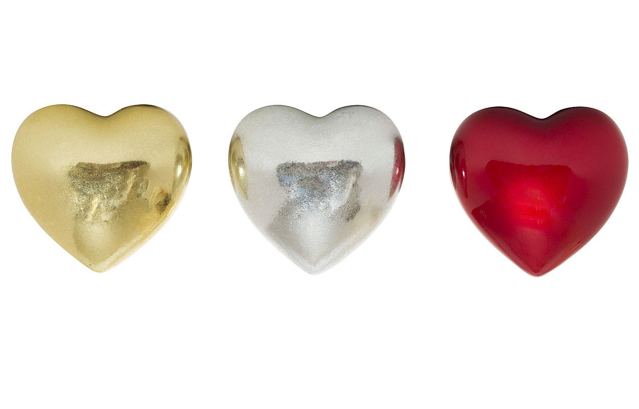 Декоративный элемент "Сердечко серебряное" Garda Decor D0805 (серебряный)