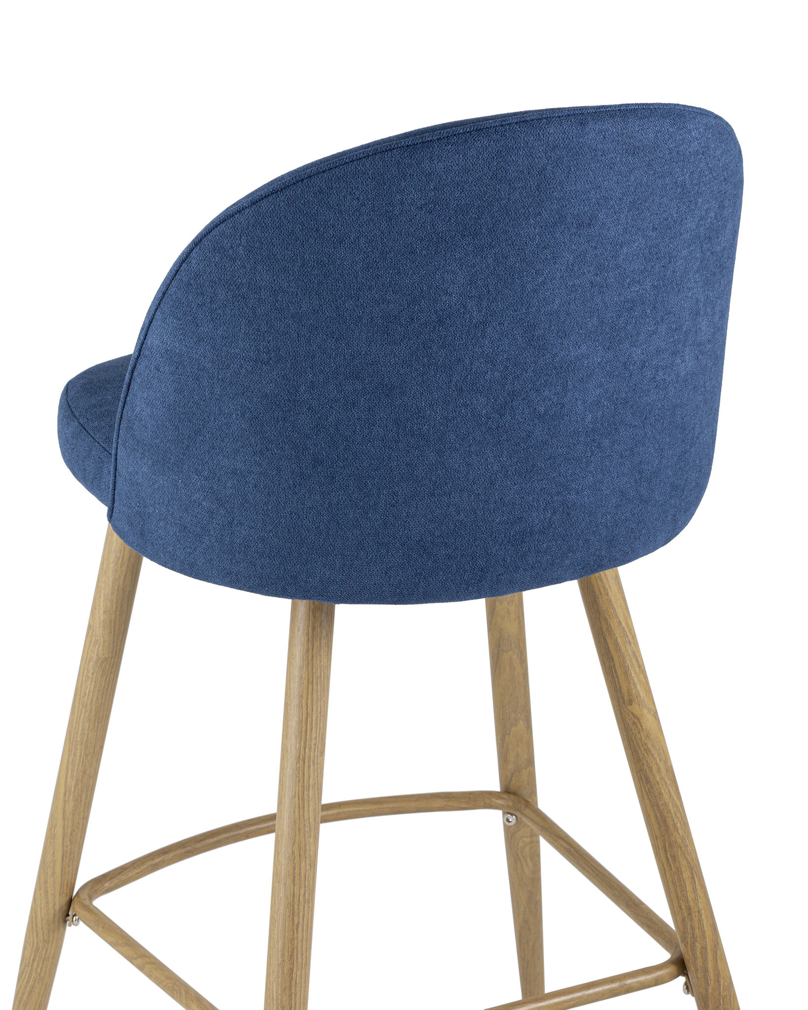 Стул барный Лион синий шенилл Stool Group