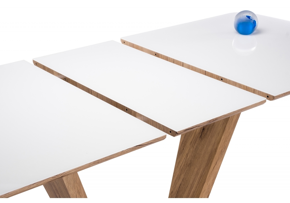 Стол Woodville Петир 160 дуб монтана / белый 462108