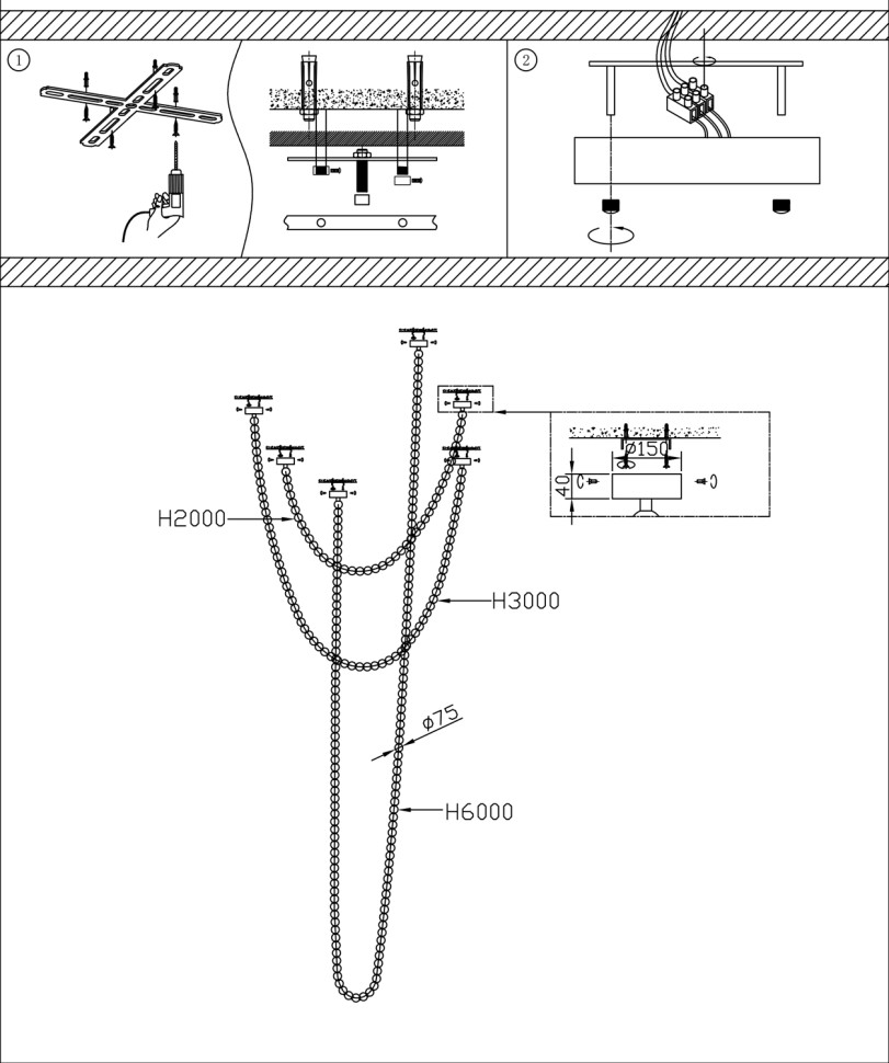 Люстра подвесная Fluorite FL1169-60P