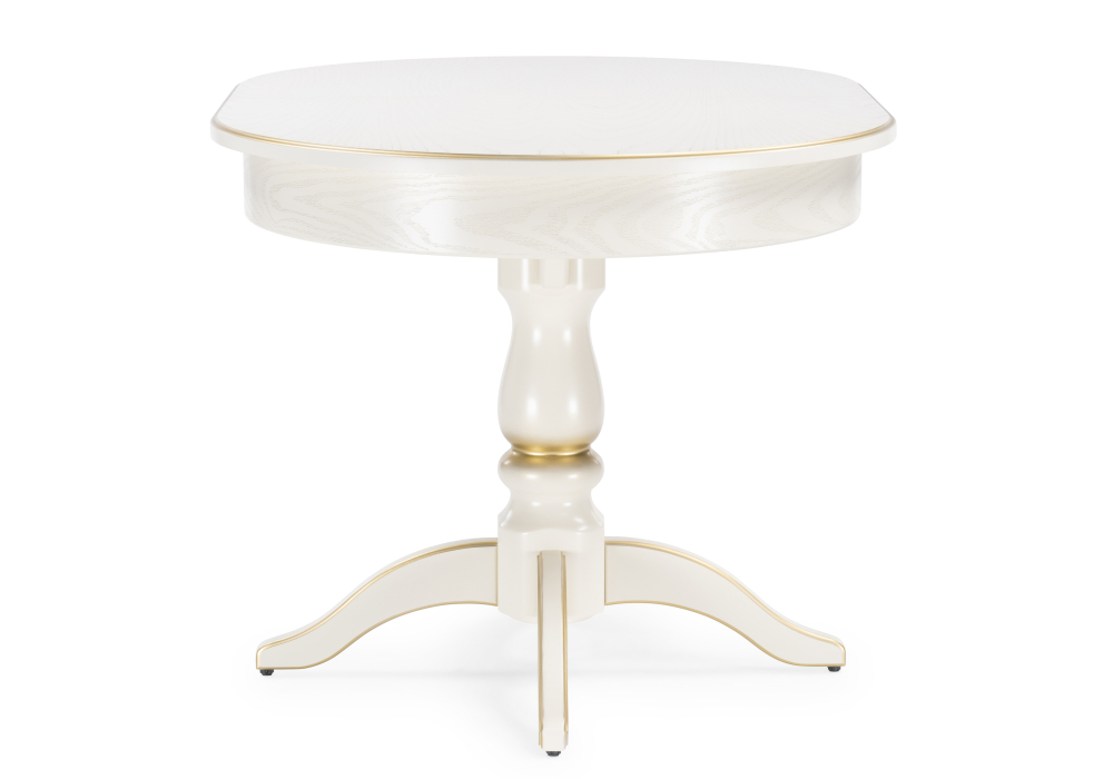 Стол деревянный Woodville Сайрус слоновая кость / золото 515971