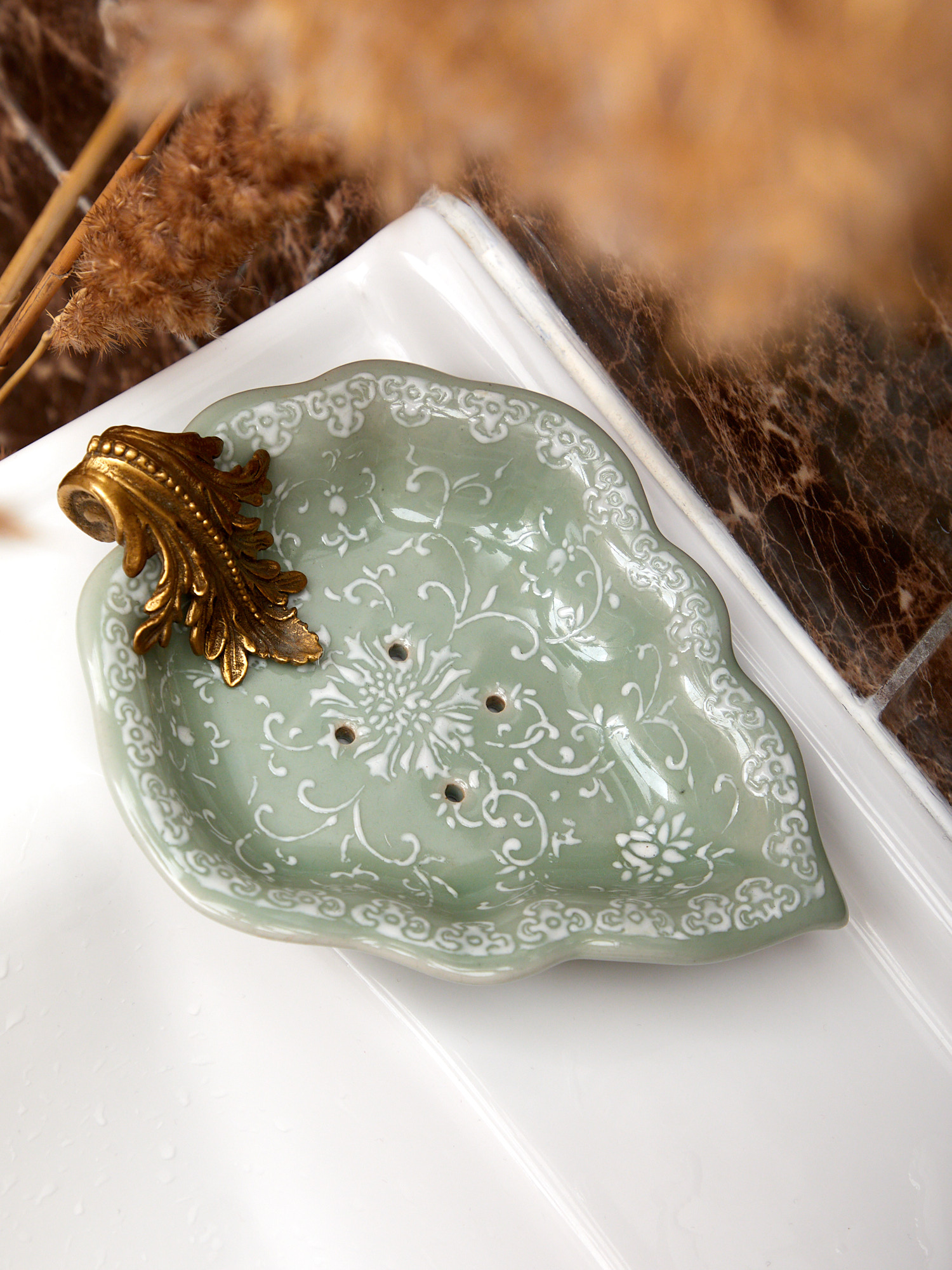 Мыльница Листок Glasar 31G2315/C819H/UW3930