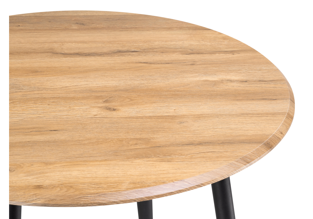 Стол деревянный Woodville Абилин 90 дуб вотан / черный матовый 507213