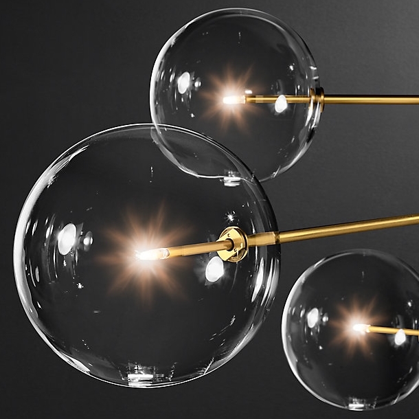 Люстра Restoration Hardware Glass Globe Mobile 79" Lacquered Burnished Brass