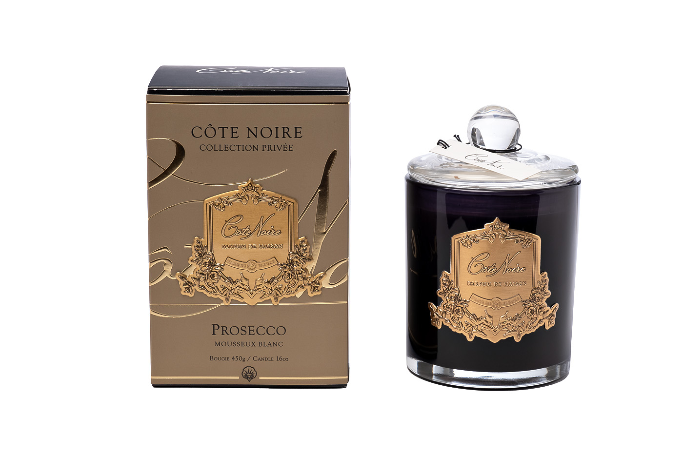 Свеча ароматическая Prosecco в стакане в упаковке Garda Decor 96CN-45032