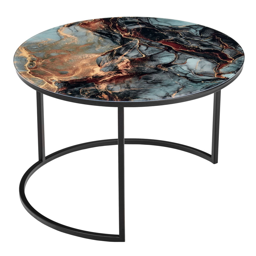 Набор кофейных столиков Tango космический с чёрными ножками, 2шт Bradex Home RF 0205