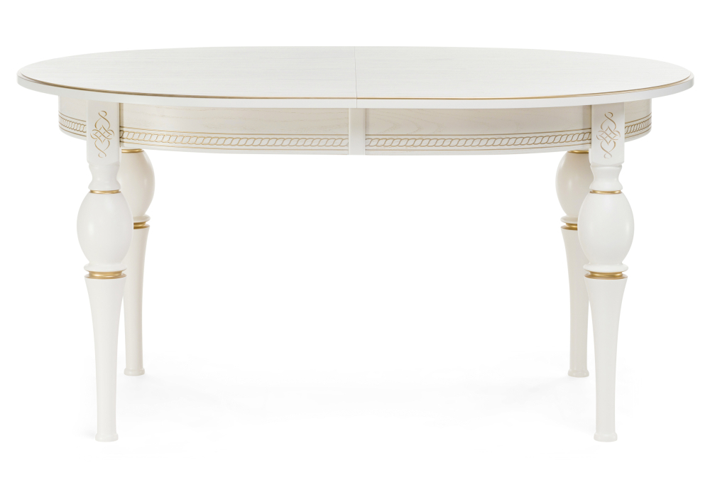 Стол деревянный Woodville Авилла молочный / золото 483902
