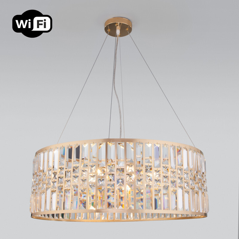 Подвесная люстра Eurosvet 10125/8 золото/прозрачный хрусталь Strotskis Smart (10116/8)