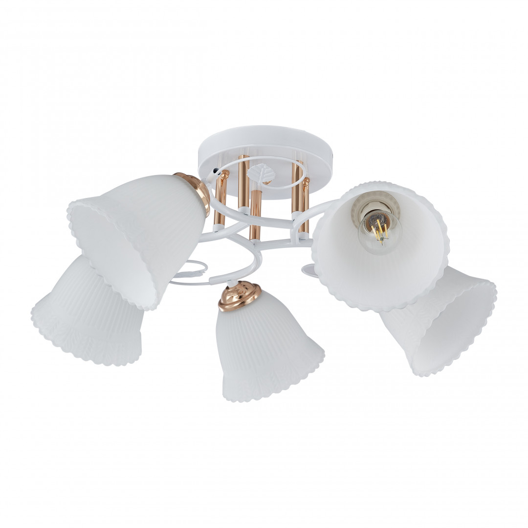 Люстра с плафонами 325395/5A WH+FG Arte Milano