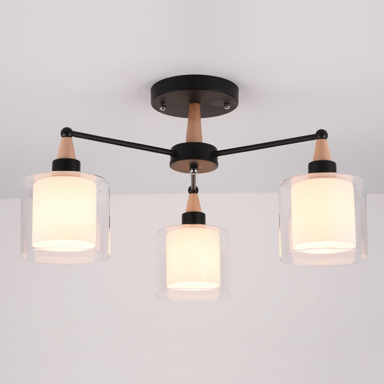 Люстра на штанге RICE D50 Black by ImperiumLoft