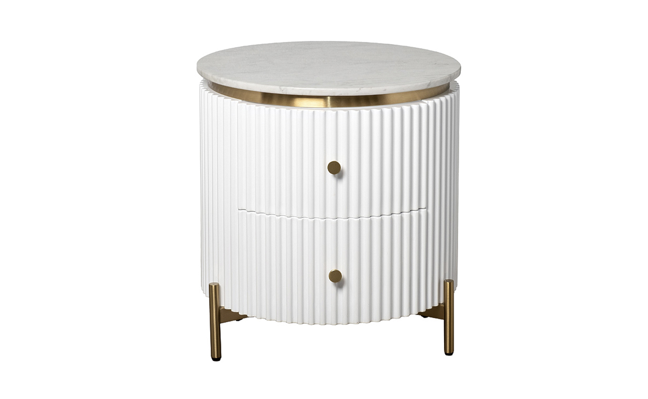 Тумбочка с мя ящиками и мраморной столешницей Garda Decor 77IP-GD009-TUMB/1