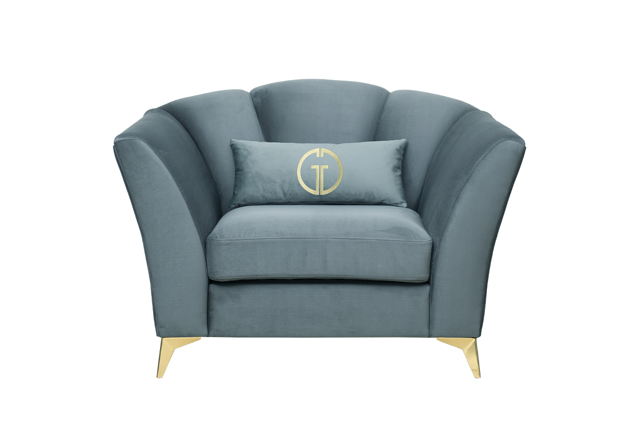 Кресло Annette велюровое бирюзовое Garda Decor ANNETTE-К-2K-Colt1004