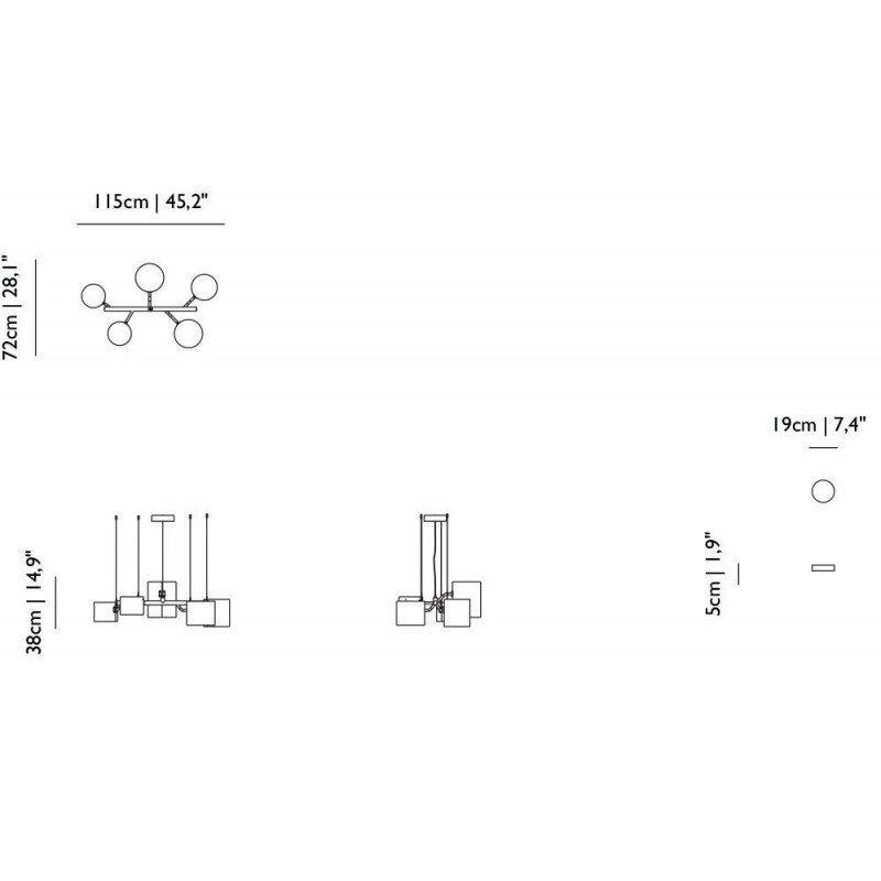 Подвесной светильник Moooi Statistocrat Suspended Lamp RAL varianten 1