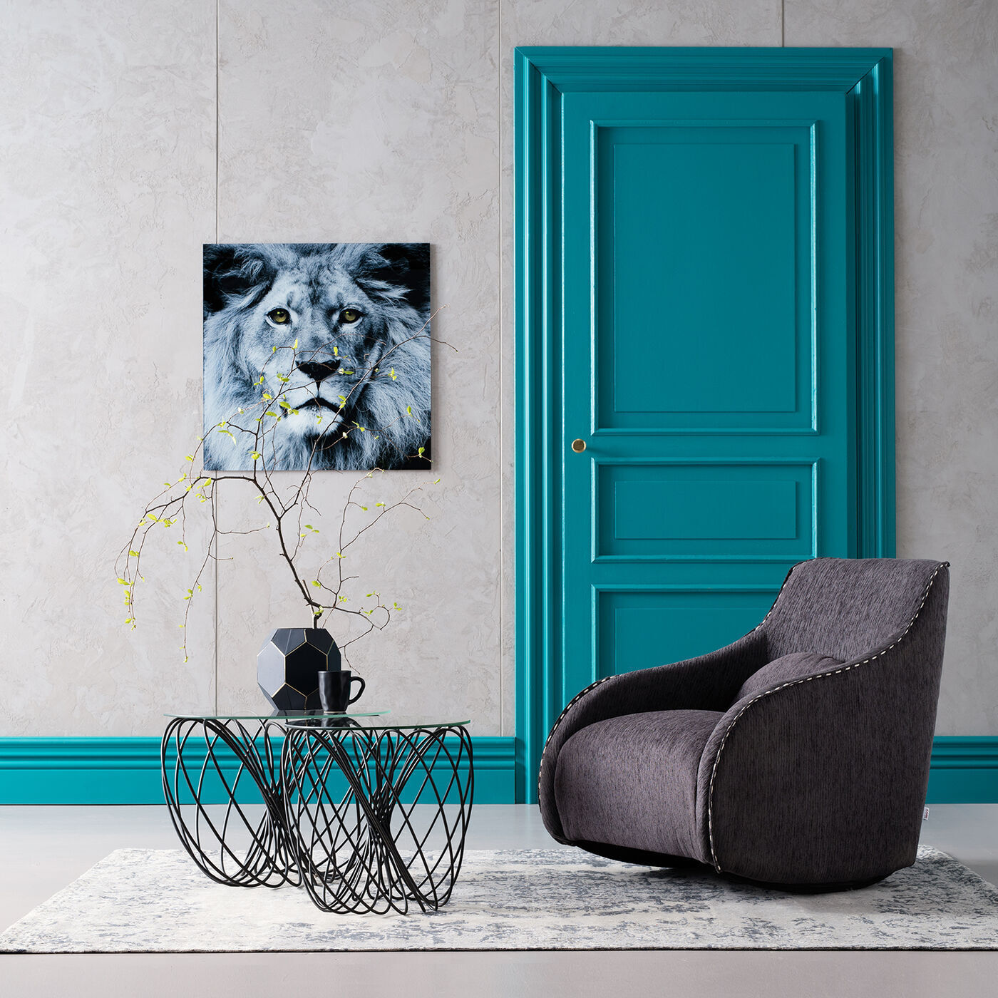 Столик кофейный KARE Wire 82318