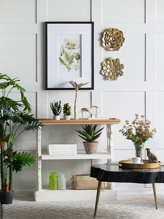 Консоль пристенная Античность, с -мя полками Glasar 44526-DS