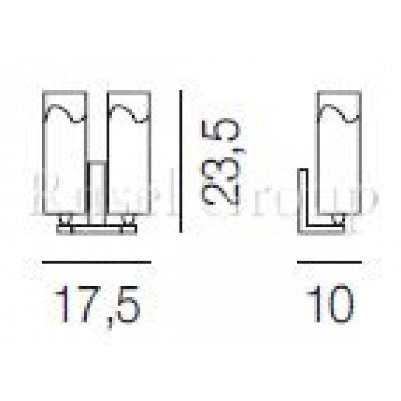 Настенный светильник Vistosi LIO AP L2 P