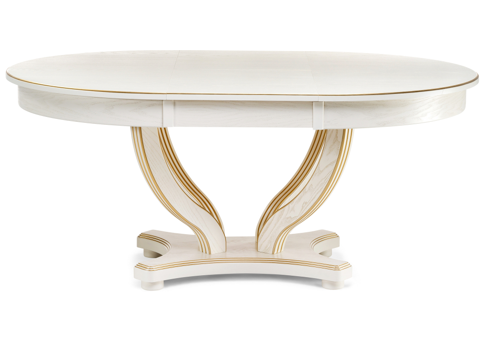 Стол деревянный Woodville Дорсет молочный / золото 483904