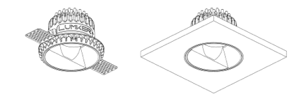 Монтажная рамка для светильника Lumker COMBO2-NF-WH